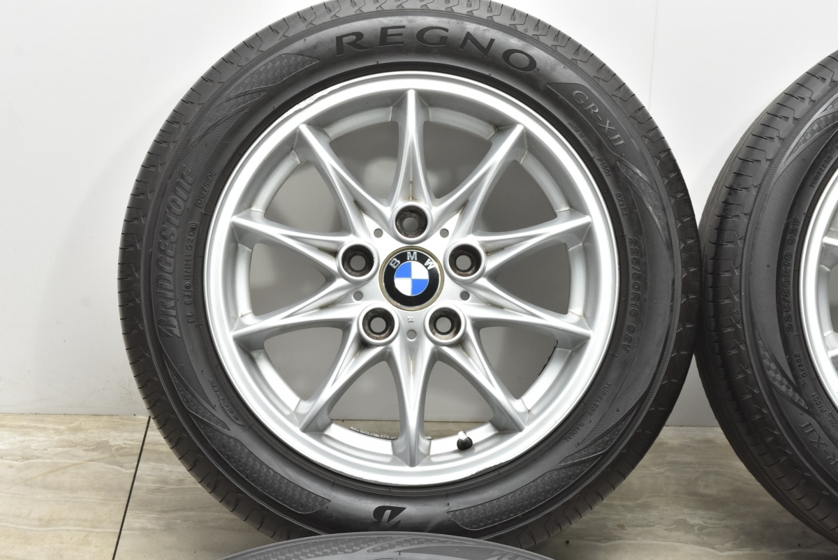 【バリ溝 レグノ付き】BMW E85 Z4 純正 16in 7J +47 PCD120 ブリヂストン REGNO GR-XII 225/50R16 スタースポーク104 E89 E90 3シリーズ_画像5