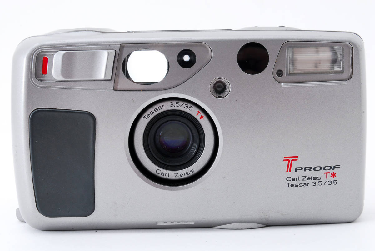 KYOCERA 京セラ コンパクトフィルムカメラ TPROOF Carl Zeiss T* Tessar 35mm f3.5 シルバー_画像3
