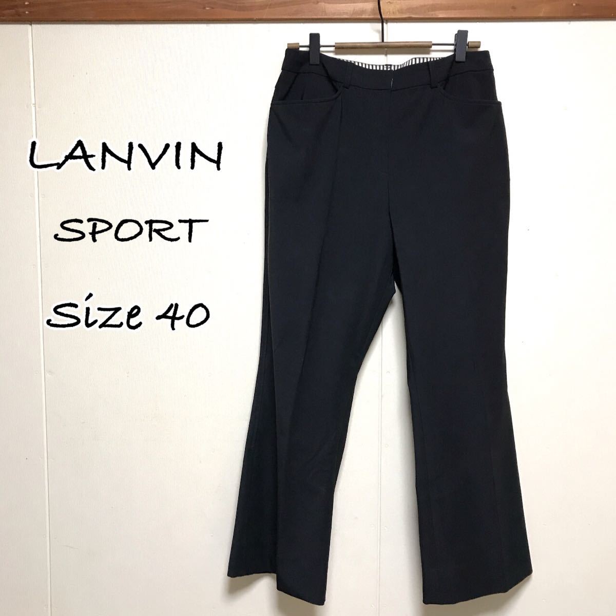 LANVIN SPORT ランバン　スポーツ　ゴルフ　ストレッチ　スラックス パンツ　デサント　日本製　サイズ40_画像1