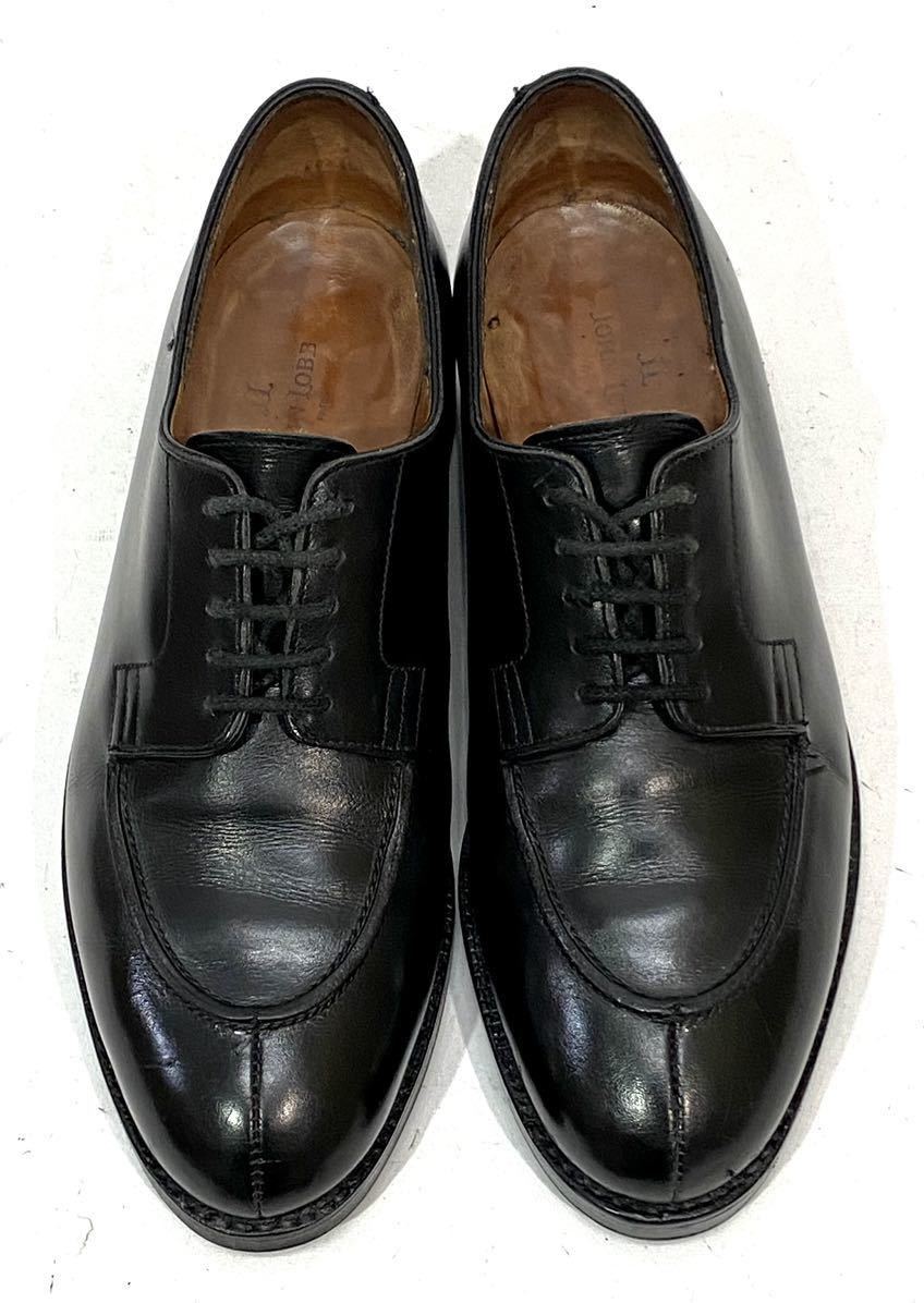 JOHN LOBB Uチップ レースアップレザーシューズ ジョンロブ 革靴 ビジネス ドレスshoes Vチップ 黒 ブラック JA_画像4