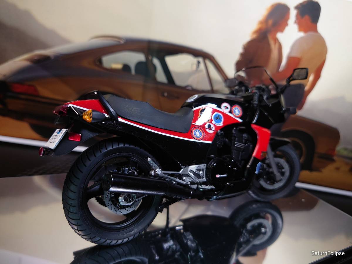 完成品 TOPGUN GPZ900R Ninja バイク プラモデル アオシマ カワサキ
