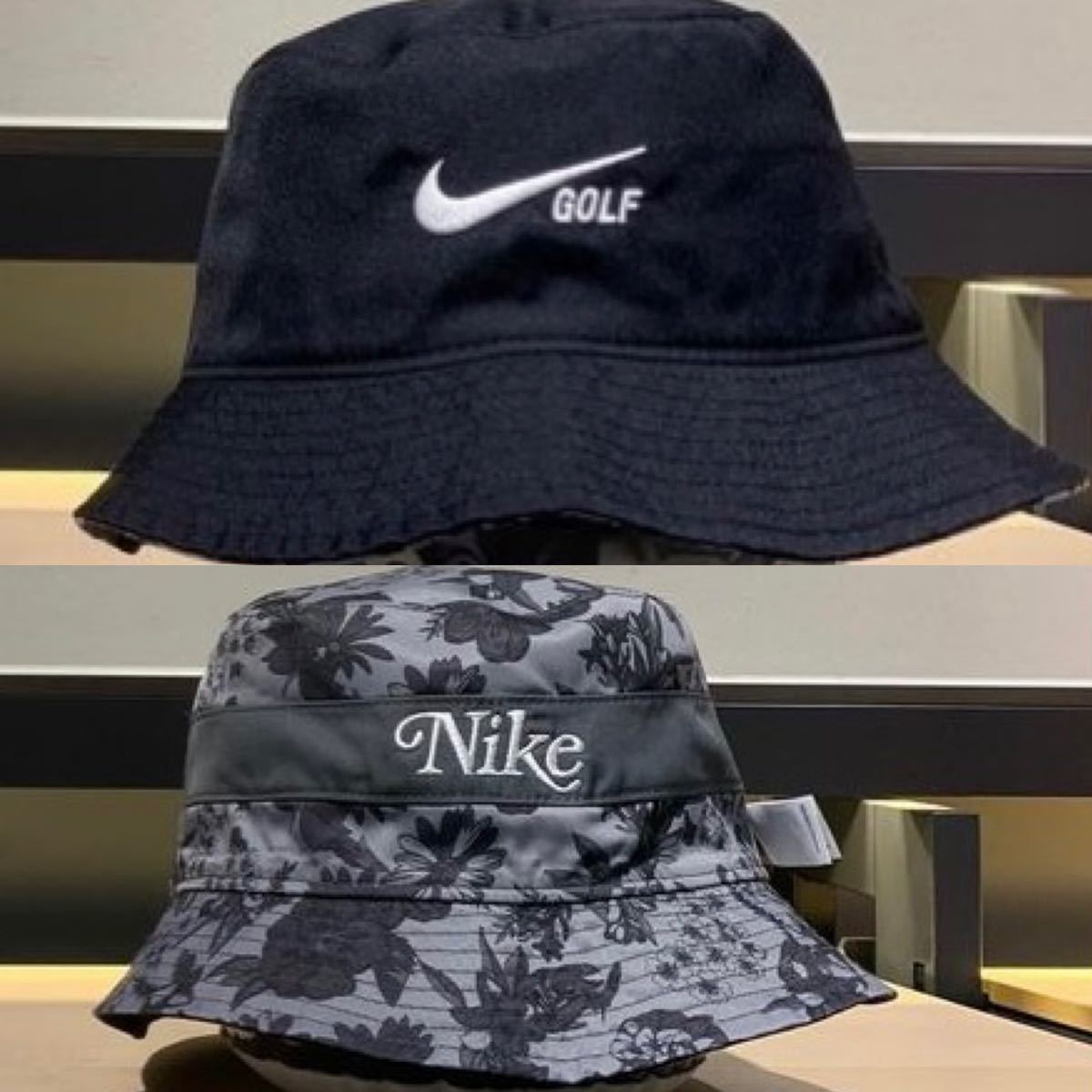 XS/S【NIKE】リバーシブル バケットハット【ナイキゴルフ】黒 XS/S【NIKE】リバーシブル バケットハット【ナイキゴルフ】黒