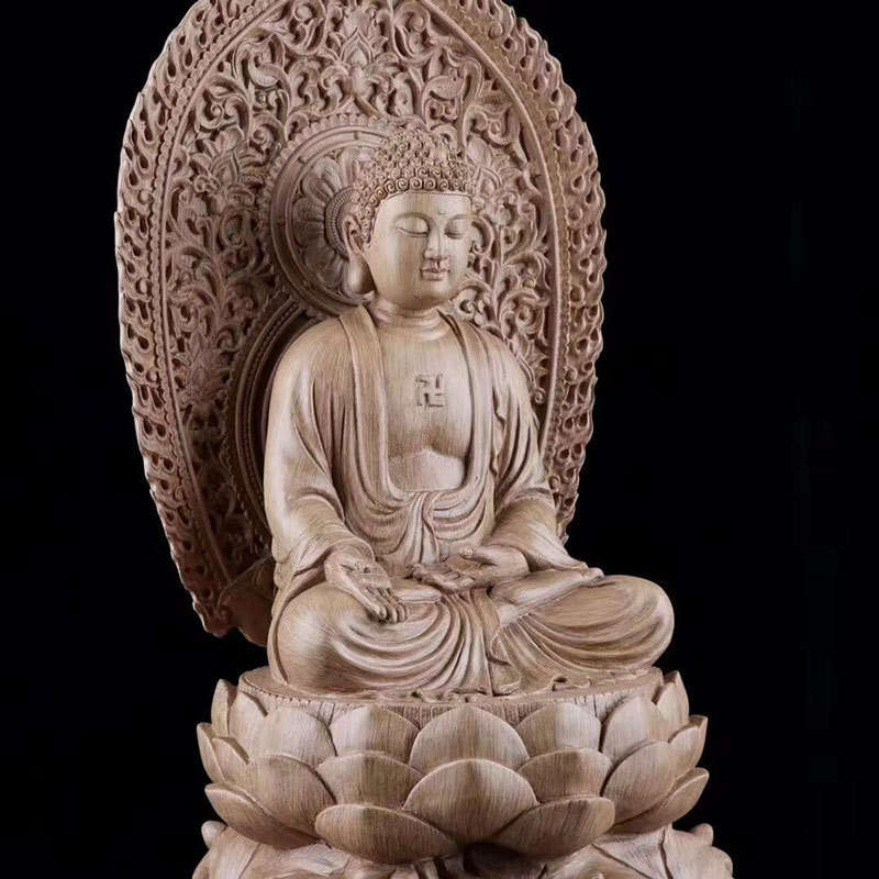 定番のお歳暮＆冬ギフト 釈迦 仏教美術 仏像 仏教工芸品 沈香 木彫り