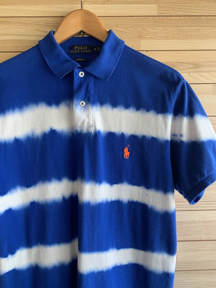 # распродажа * отправка 230*Y* Polo Ralph Lauren окантовка рубашка с коротким рукавом рубашка-поло Thai большой ... окраска * размер M*