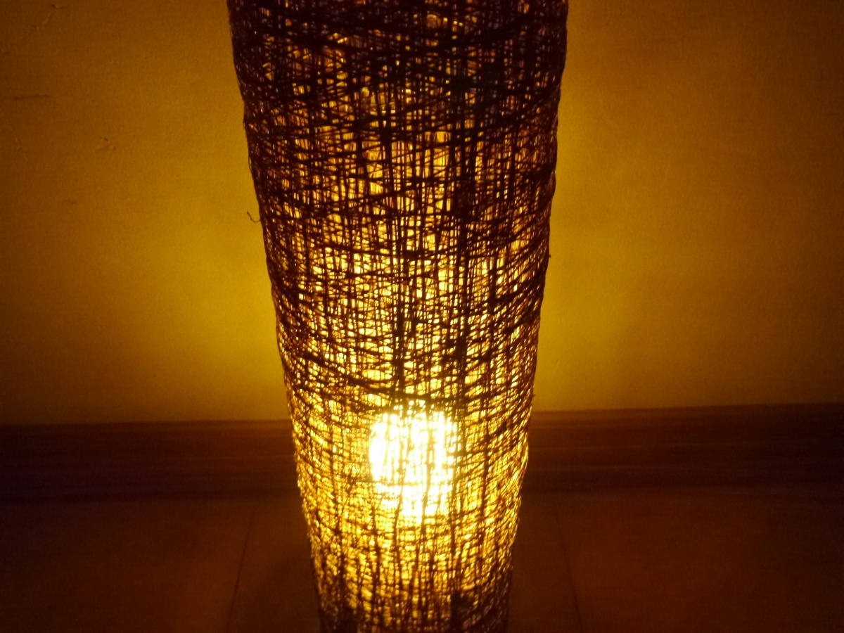  wistaria * rattan braided * Brown * slim & tall * stand * floor light * lighting *