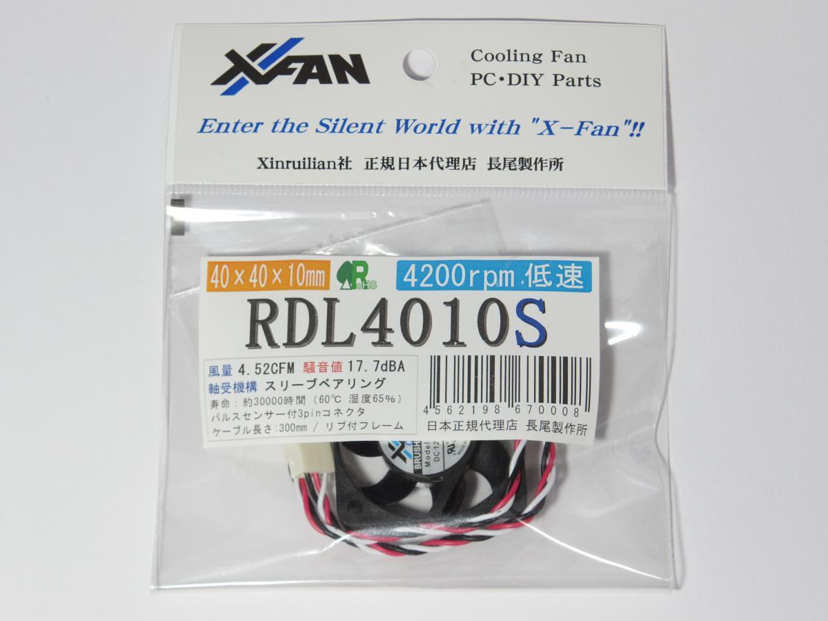 【未使用】 X-FAN　RDL4010S　40×40×10mm　12Vファン_画像1