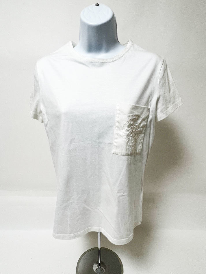 エルメス Tシャツ白 刺繍入りポケット 34 日本卸売 www.perpignan