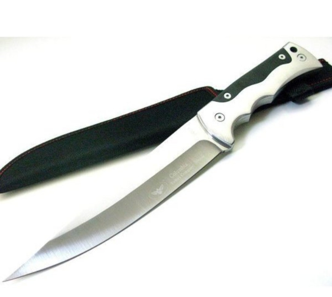 コロンビアナイフ S054 高品質シースナイフ フルタング アウトドアナイフ ロングサイズ・フルステン×G10コンビ