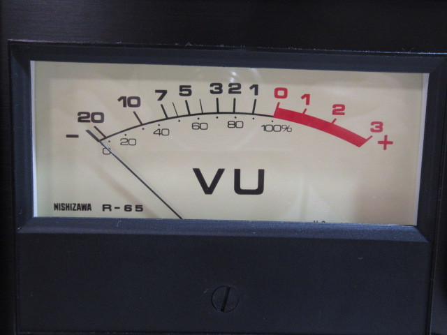 西澤電機計器製作所製 R-65 VUメーター使用 ステレオパワー 西澤電機計器製作所製 R-65 VUメーター使用 ステレオパワー