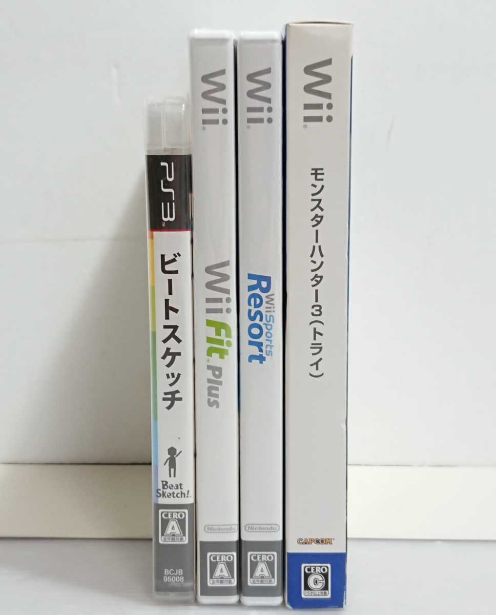 CH-78☆Wii.PS3 ニンテンドーWii・PS3ソフト 未開封品 まとめて4本セット！ ビートスケッチ/モンハン3/Wiiスポーツリゾート/他 60サイズ_画像2
