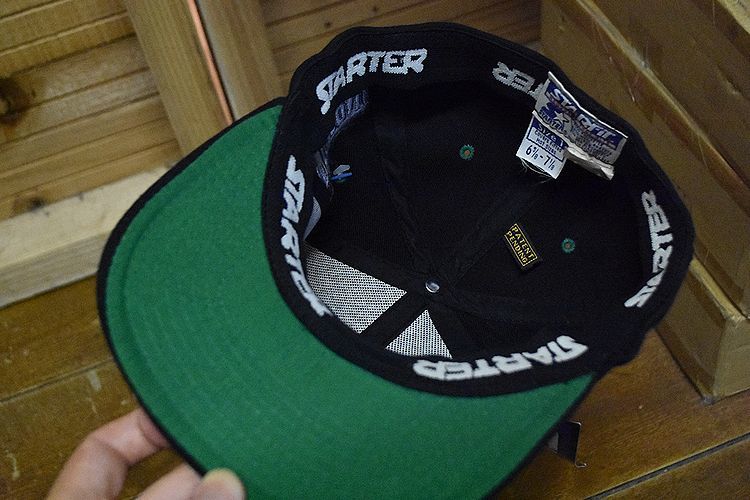 デッドストック品90SビンテージSTARTERスターターNHLホッケーDALLAS STARSダラススターズ6パネルキャップ黒緑アメカジストリート美品nt5989_画像6