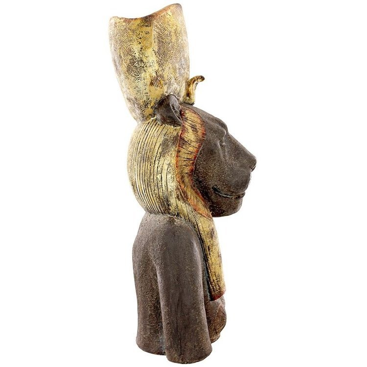 雌獅子神 セクメト 立像・胸像 アンティーク玄武岩仕上げ古代エジプト