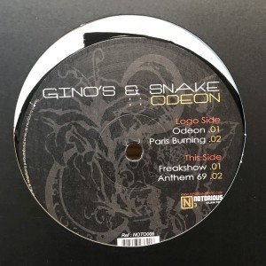 12inchレコード　GINO'S & SNAKE PLISSKEN / ODEON_画像1
