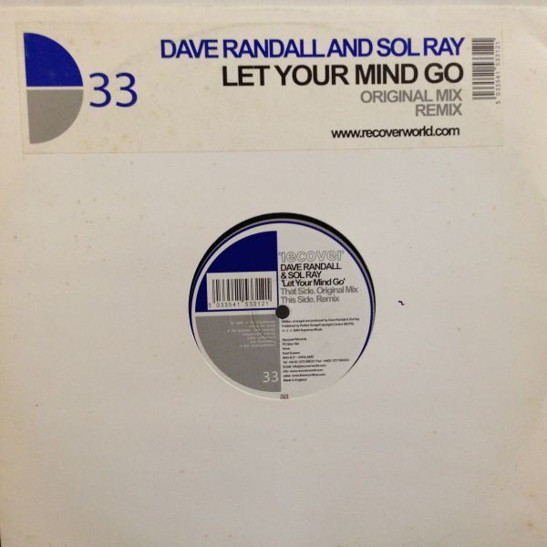 12inchレコード DAVE RANDALL & SOL RAY / LET YOUR MIND GO_画像1