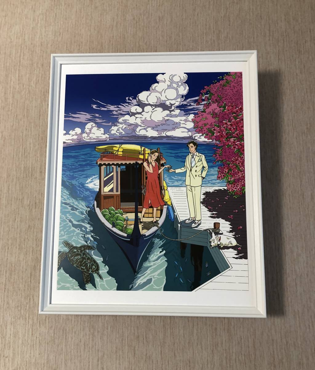 kj ☆額装品☆ わたせせいぞう A2サイズ額入り ポスター風