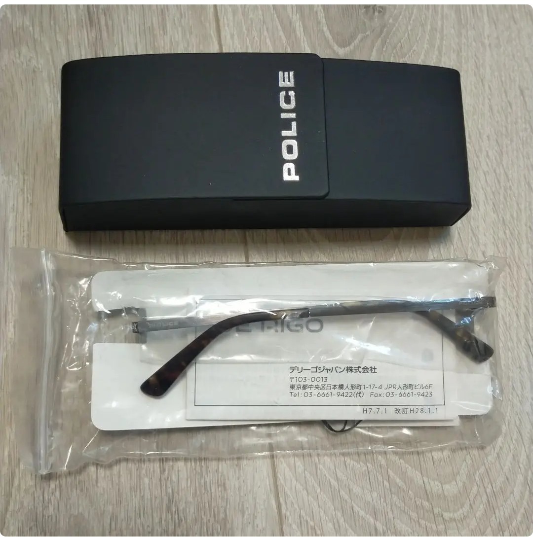ポリス POLICE VPL425J 02BN マットハバナ シャーリング メガネ