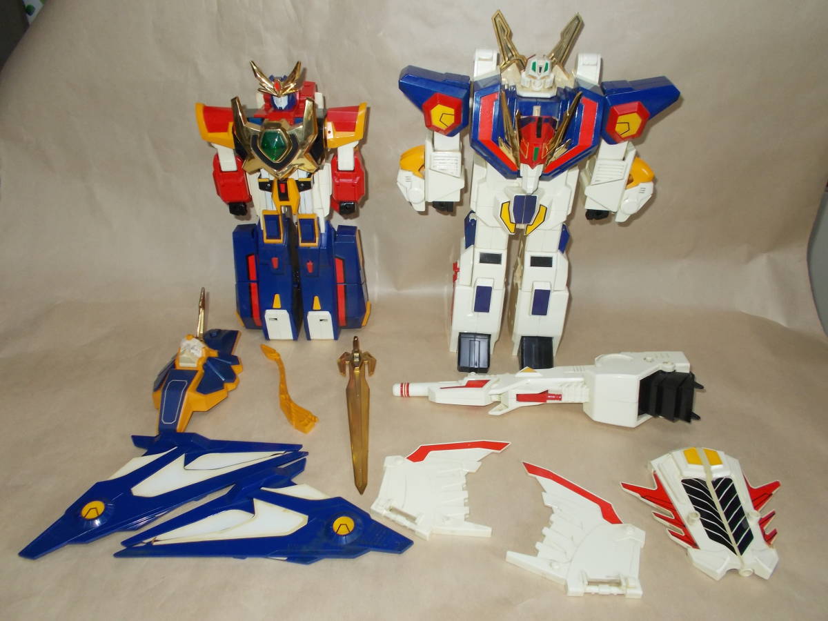 無敵合体ライジンオー+無敵変形バクリュウオー トミー 品・当時物