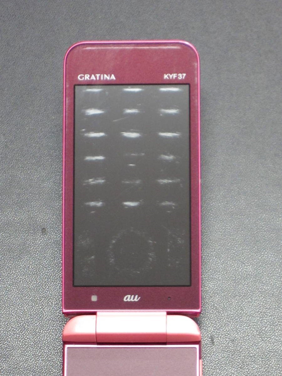 中古】 au KYOCERA GRATINA KYF37 4G LTEケータイ ピンク 制限 中古】 au KYOCERA GRATINA KYF37 4G LTEケータイ ピンク 制限