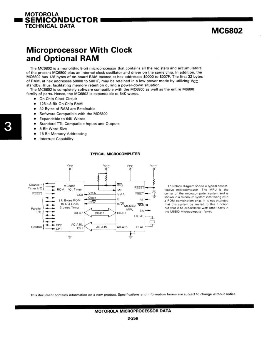 Motorola モトローラ MC6802P Microprocessor With Clock and Optional RAM 2個セット ジャンク扱いで_画像3