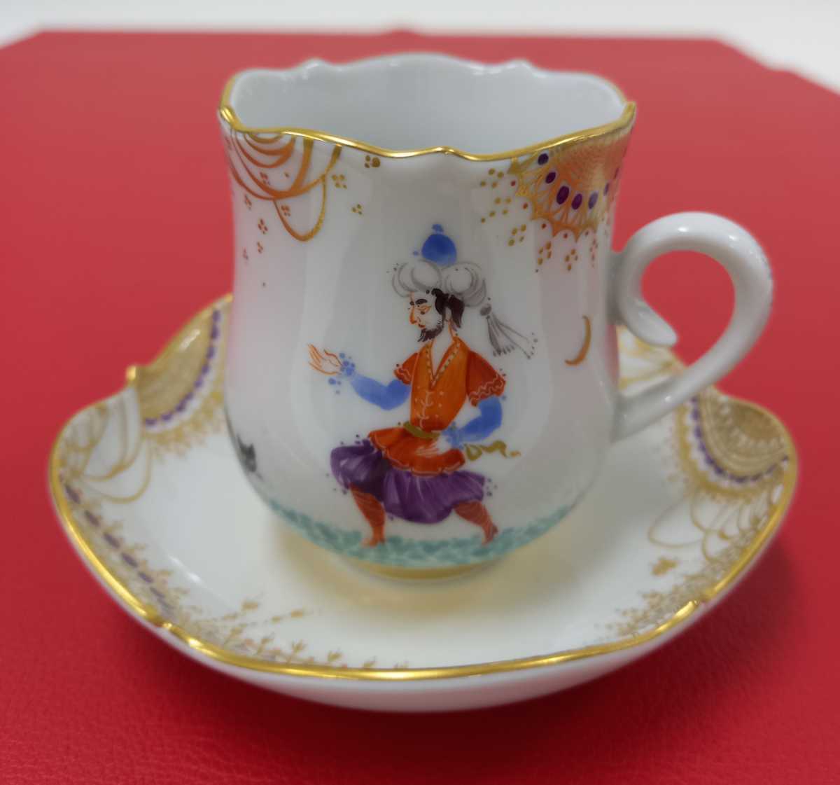 □A Meissen アラビアンナイト 千夜一夜物語 ティーカップ ソーサー