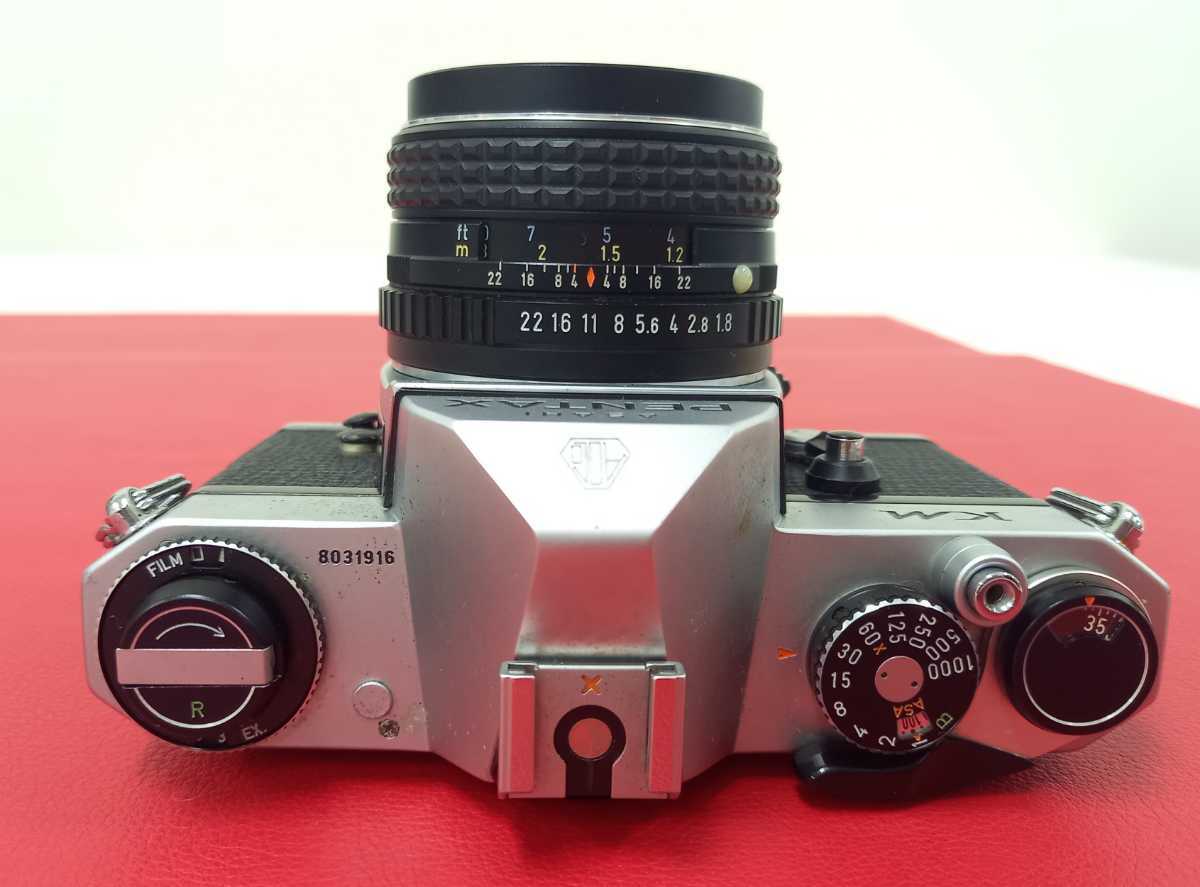 ■A PENTAX KM SMC F1.8 55mm シャッター、露出計OK ボディ フィルムカメラ レンズ ペンタックス _画像5