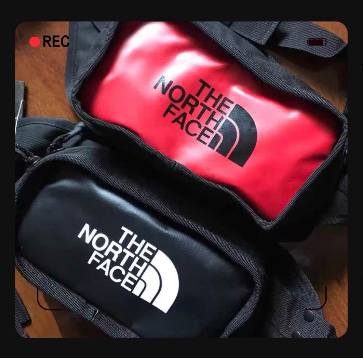 THE NORTH FACE ノースフェイス　ウエストバッグ　カバン　レッド