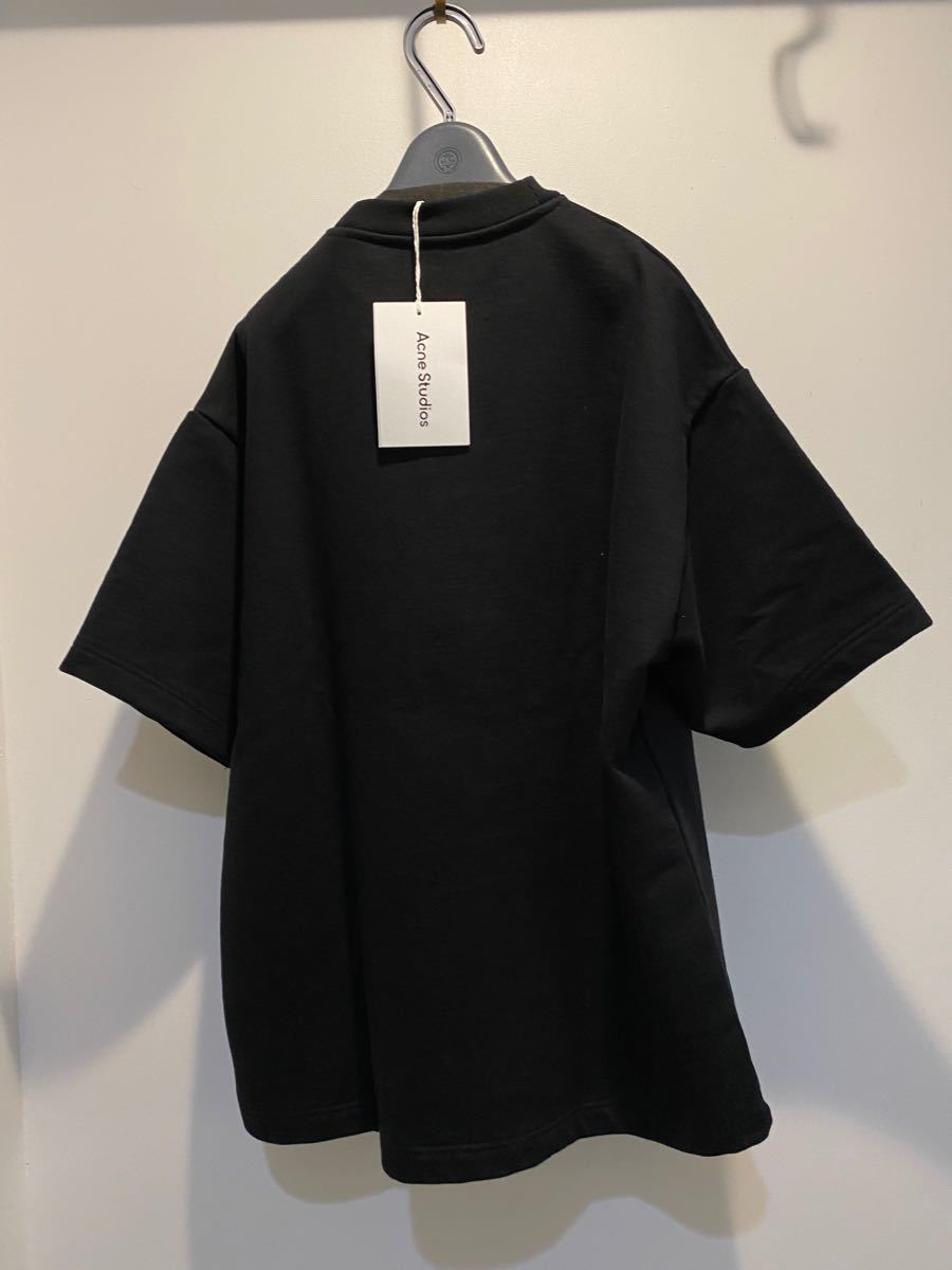 新品・XS】Acne Studios/ピンクロゴ/スウェットTシャツ/ブラック 新品・XS】Acne Studios/ピンクロゴ/スウェットTシャツ/ブラック