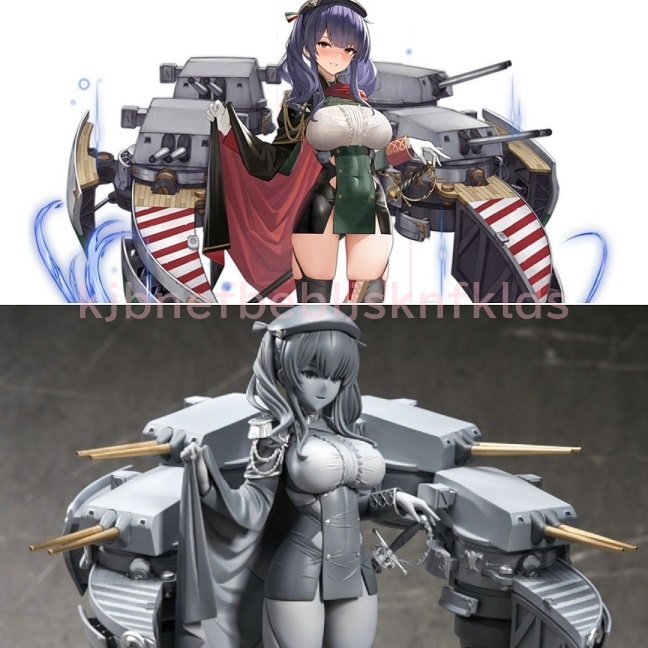 ポーラ 艤装 アズールレーン アズレン 24cm ガレージキット レジン キット ガレキ ※アイデカール付き※ 1/7サイズ_画像1