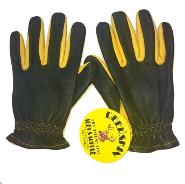 送料無料 特価 NAPA GLOVES ナパ SUPER STYLE 鹿革 グローブ プレーン オールシーズン 875BG-L BLACK×GOLD 黒×黄 ディアスキン 柔らかい_画像6