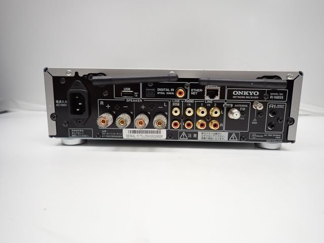ONKYO R-N855 オンキョー ネットワークレシーバーアンプ ラジオ/Bluetooth/USB-DAC/AUX/Phono ∩ 67188-1_画像4