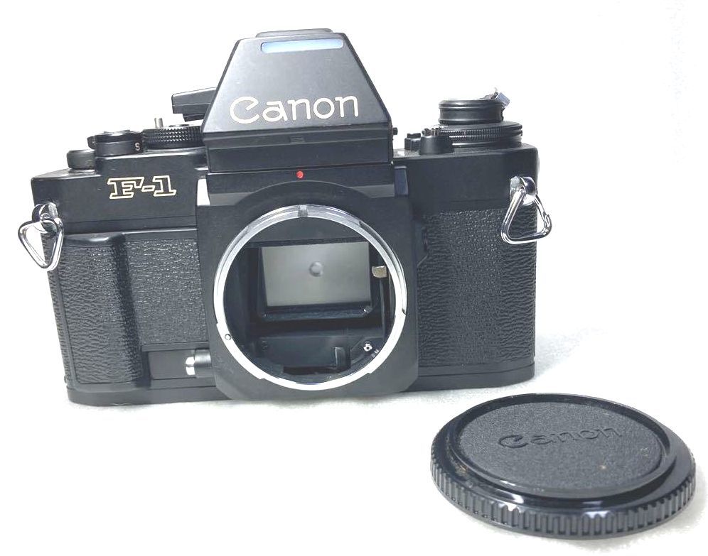 ★完動・とても綺麗★Canon New F-1 ボディ キャノン フィルムカメラ ボディ ボディキャップ付 レンズをセットして安心の動作確認済