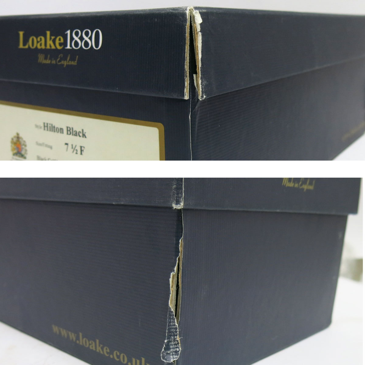 Loake 1880 Hilton Black Loake ストレートチップメダリオン size7.5 26cm ブラック ローク 革靴 カーフ レザーシューズ ビジネスシューズ_画像7