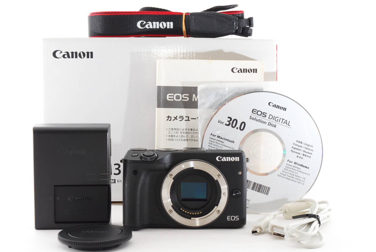 Canon EOS M3 ボディ ブラック 元箱付き キャノン ミラーレス一眼