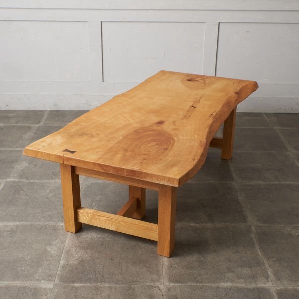 天然木 無垢 一枚板 ローテーブル 台座卓テーブル 花台