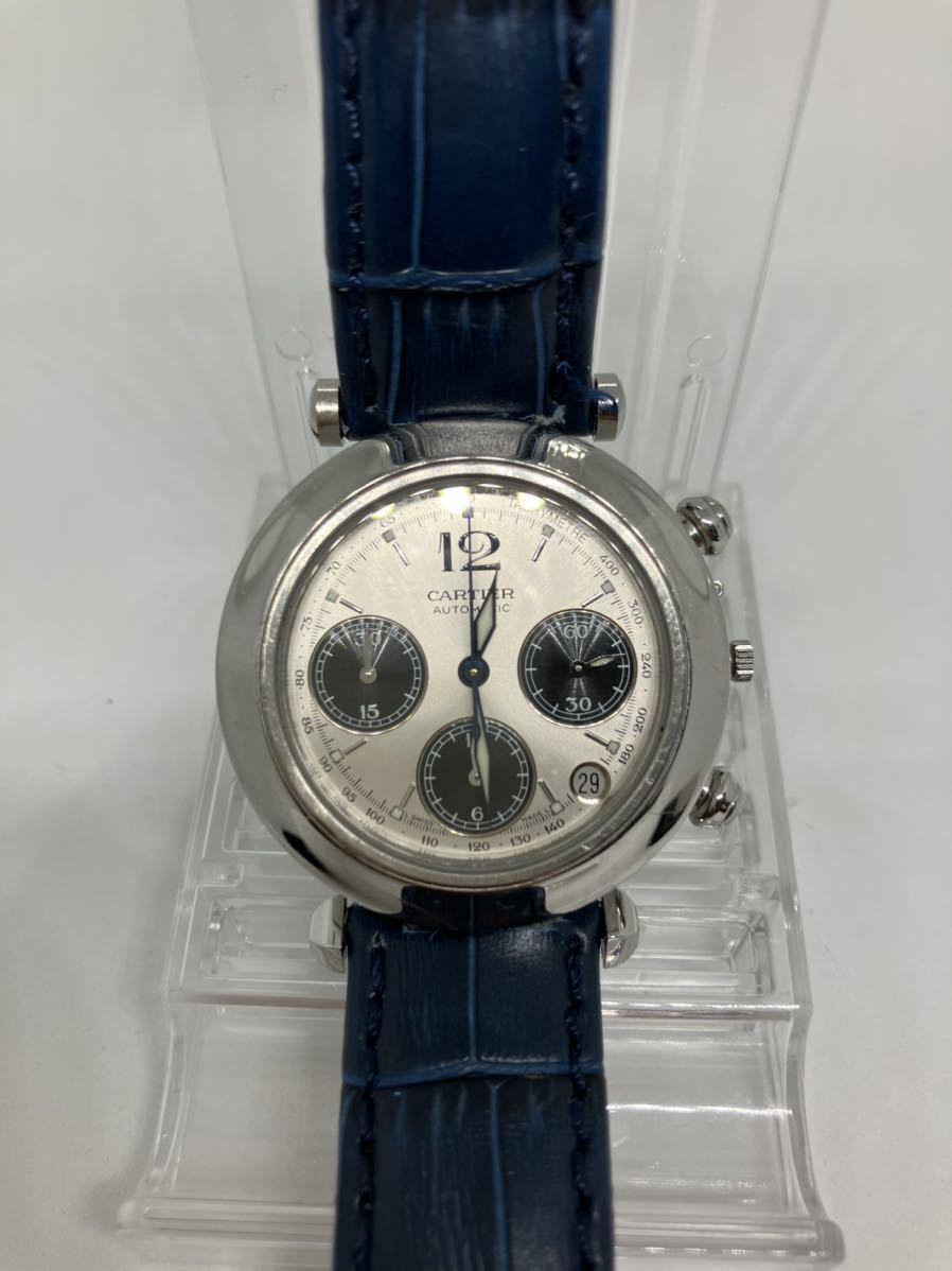 カルティエ パシャC クロノグラフ W31048M7 メンズ腕時計 Cartier 時計