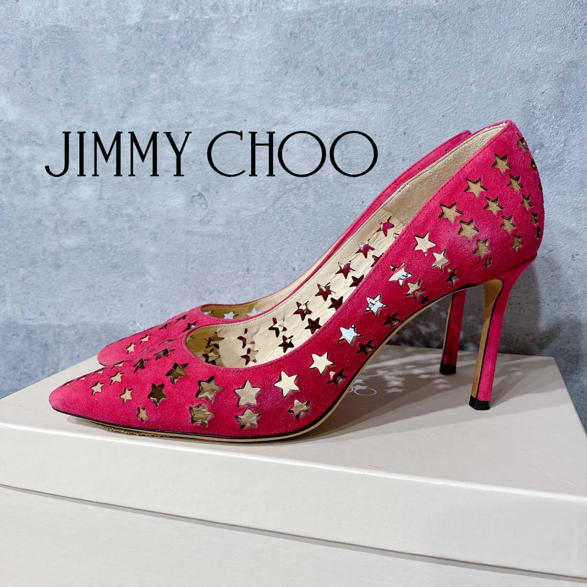 ジミーチュウ ROMY60 STARS 星型 パンチングJIMMY CHOO 即納・正規品