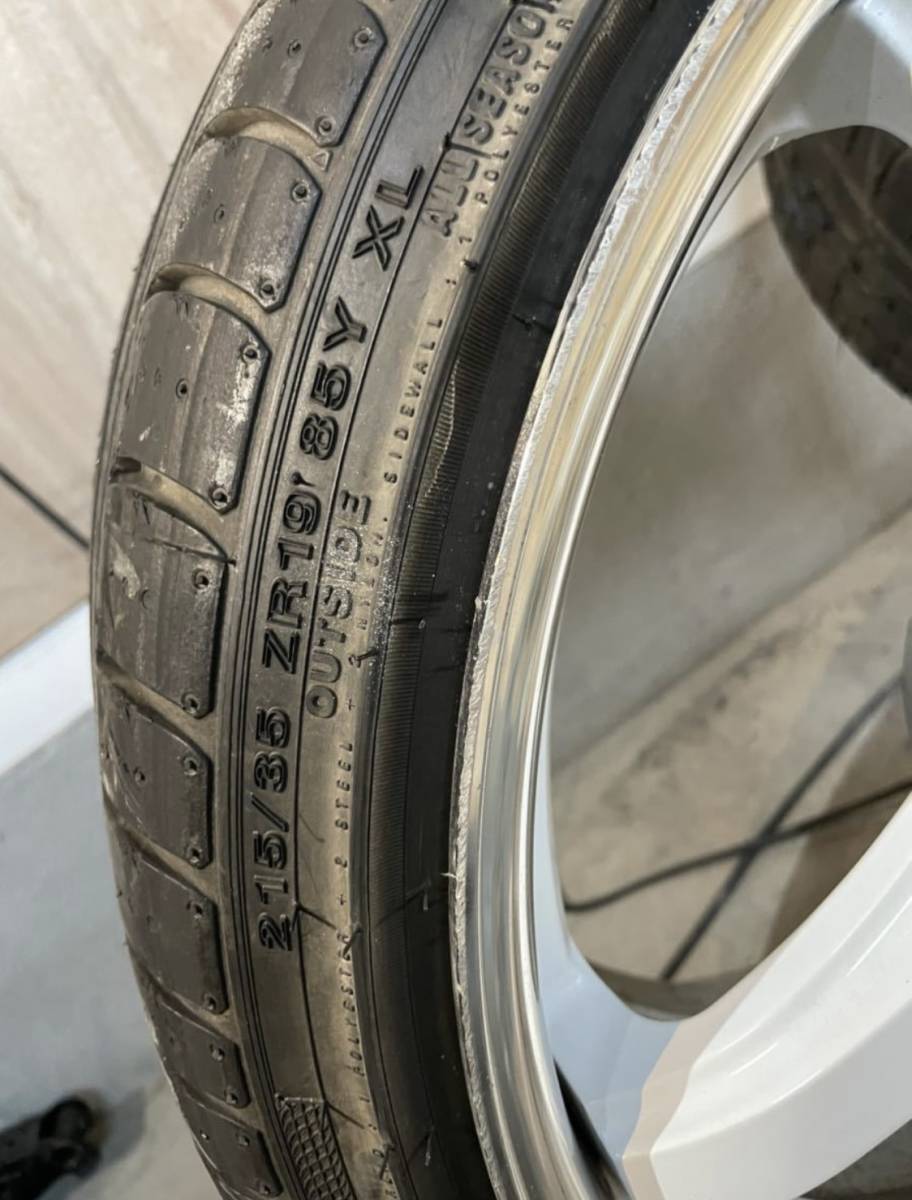 workエモーションT5R 2P 114.3 5穴 9J+37 4本通し 品