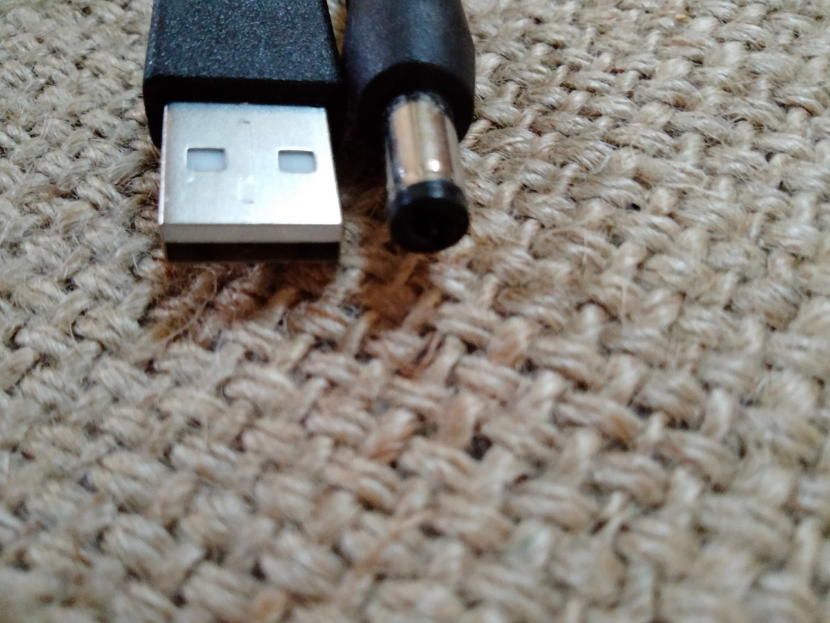 USB 電源ケーブル 変換プラグ付き DC充電コード 