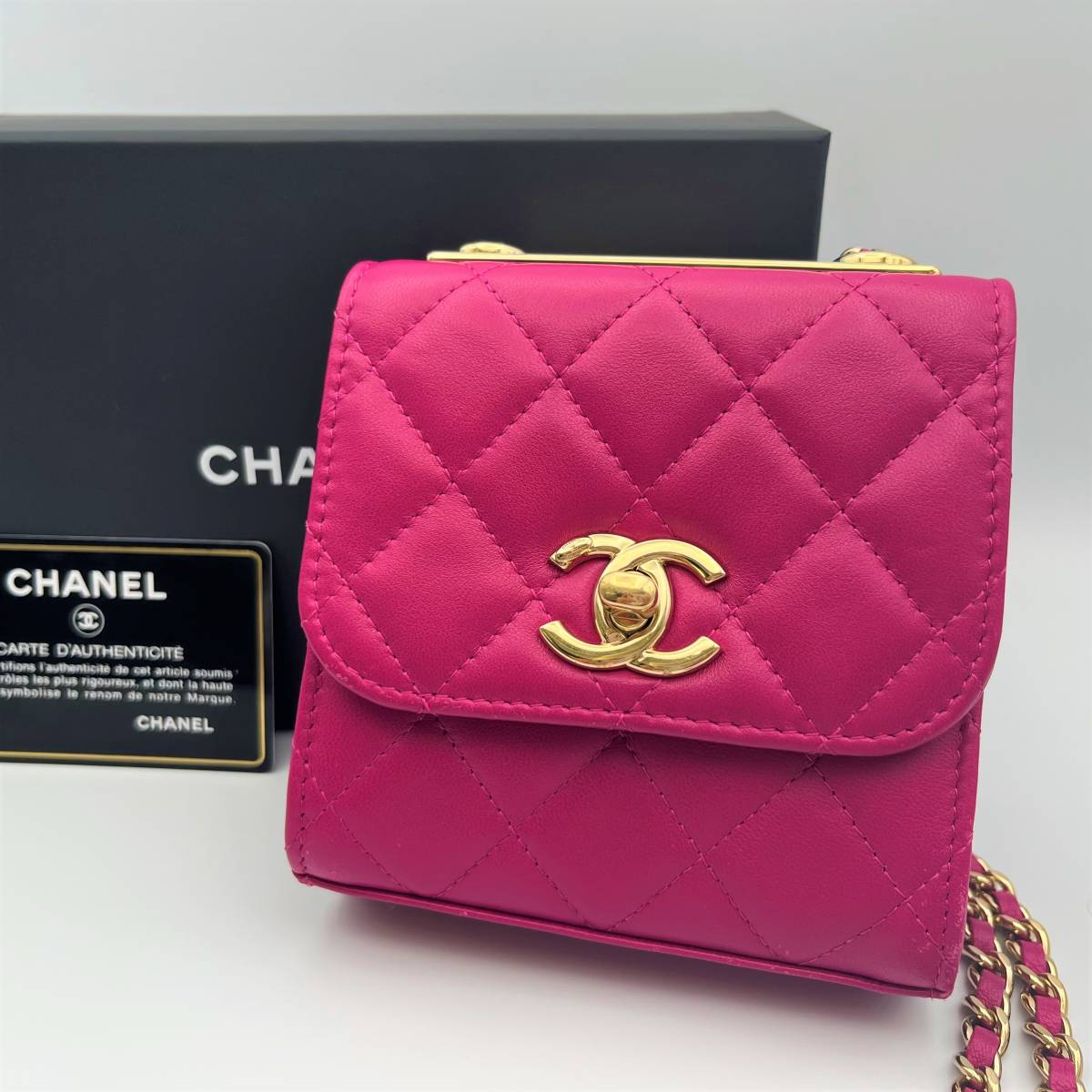 格安販売の シャネル ミニマトラッセ CHANEL ラムスキン 28番台