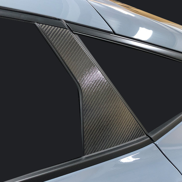 シビック FL1 EX ピラー スタンダードセット ノーマルカットタイプ マジカルカーボン 2021.9～ ホンダ ハセプロ ブラック CPH-75_画像4