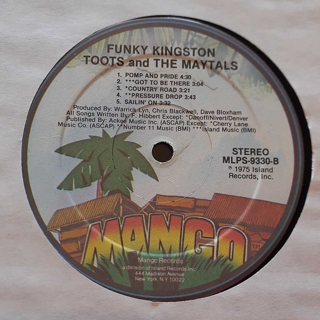 TOOTS & THE MAYTALS / FUNKY KINGSTON /LP/MANGO/MLPS-9330_画像4