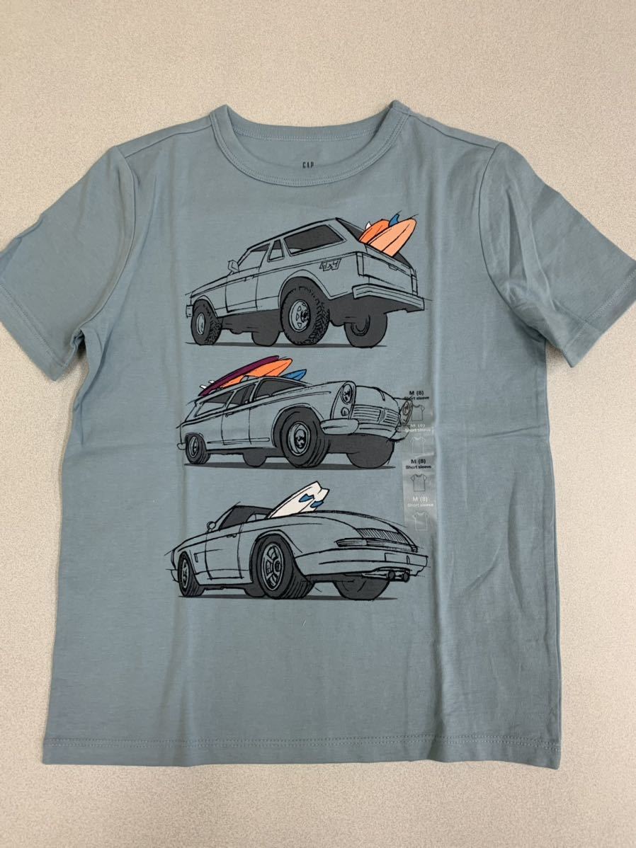 ■ＧＡＰ■新品■150■ギャップ■Ｔシャツ■オフロード四駆■スポーツカー　アメ車■サーフィン■サーフボード■青系■USA■1-1_画像1