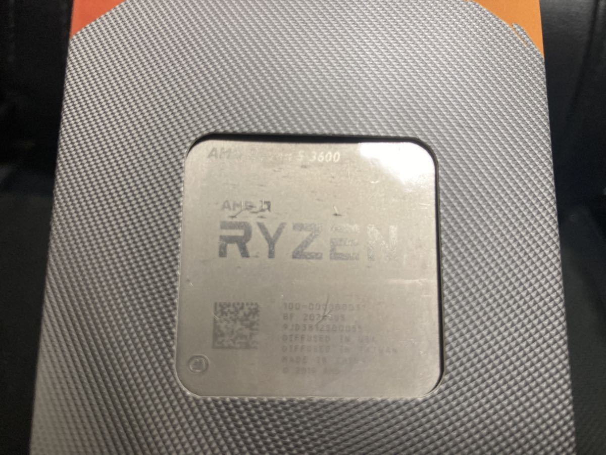 ryzen 5 3600 cpu 本体 中古 amd AM4 Ryzen ファン付き おまけあり 1スタ 大人気 自作 pc COOLER _画像2