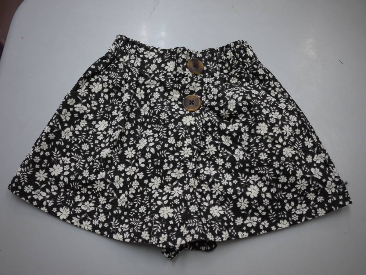 Sale/ autumn winter / new / immediately *Crescent/ Crescent * 120/BL/ small floral print skirt manner pants 