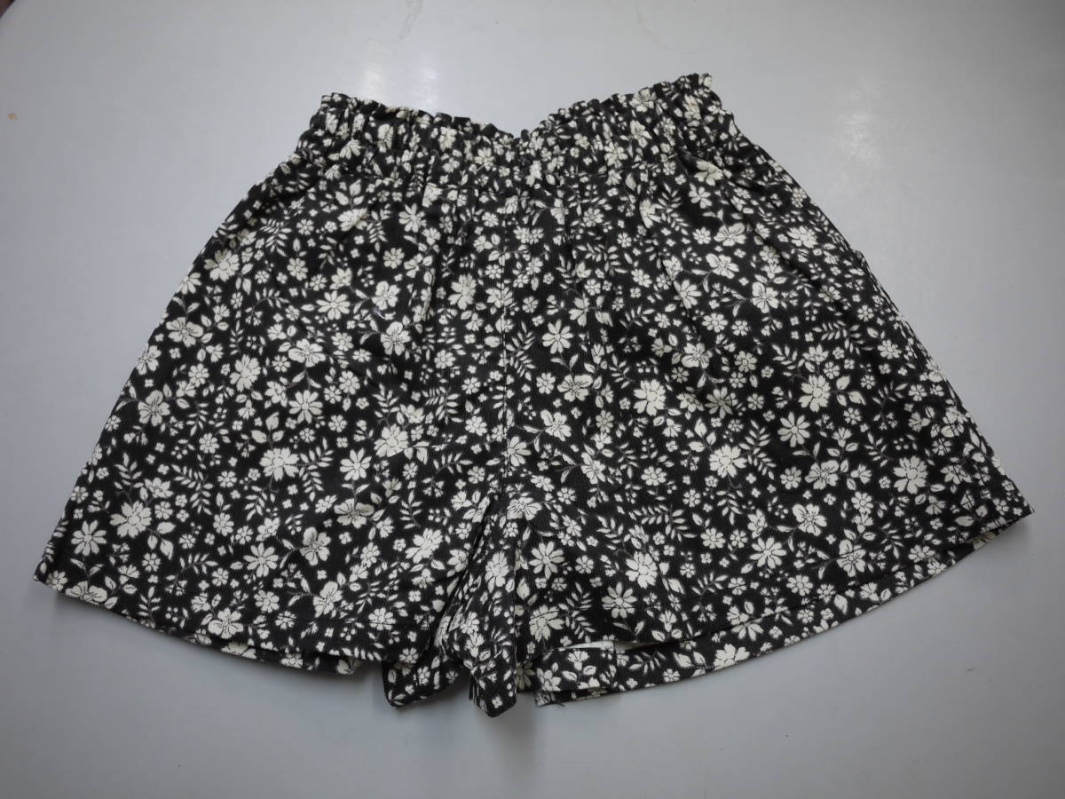 Sale/ autumn winter / new / immediately *Crescent/ Crescent * 120/BL/ small floral print skirt manner pants 