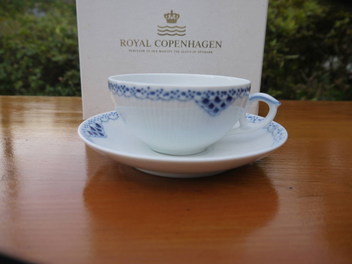 【A10903】ロイヤルコペンハーゲン（Royal Copenhagen） プリンセス ブルー コーヒーカップ＆ソーサー 170ml 1104071／1017246