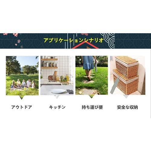 包丁ケース 帆布製 包丁ケース 布巻き 包丁巻き 収納でき 帆布ナイフポケット ハンドストラップ付き 持ち運び 吊るすことができます グレー_画像4