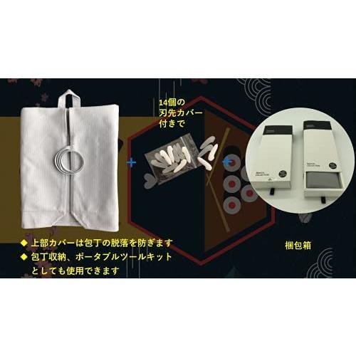 包丁ケース 帆布製 包丁ケース 布巻き 包丁巻き 収納でき 帆布ナイフポケット ハンドストラップ付き 持ち運び 吊るすことができます グレー_画像3