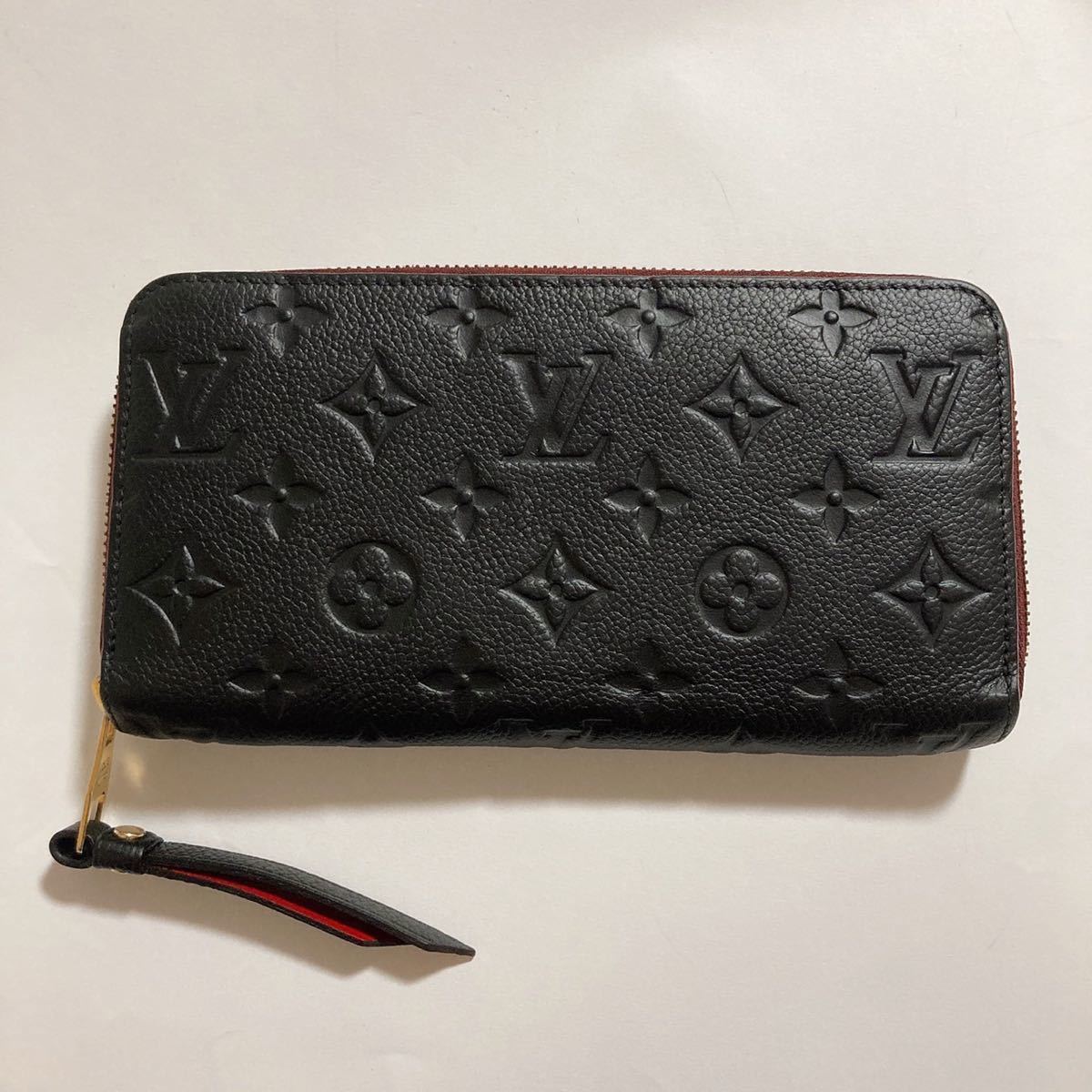 LOUIS VUITTON ルイヴィトン 長財布 ジッピーウォレット 黒系 赤系