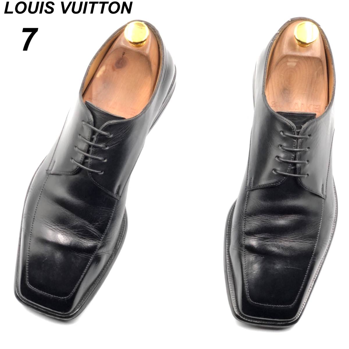即決 Louis Vuitton ルイヴィトン ダミエ 25cm 7 ST0043 メンズ レザー